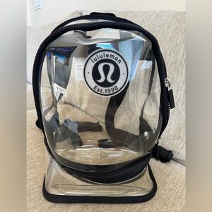 Lululemon Clear Backpack with Black Trim